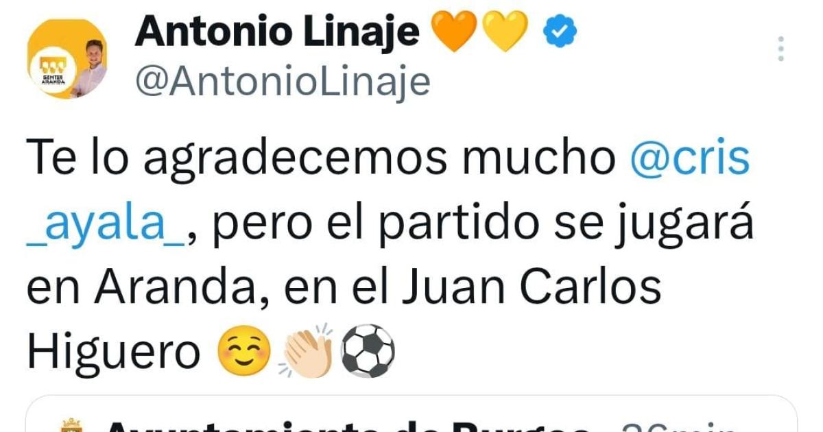 Ayala ofrece El Plantío para el Arandina-Real Madrid… y Linaje responde que se jugará en Aranda