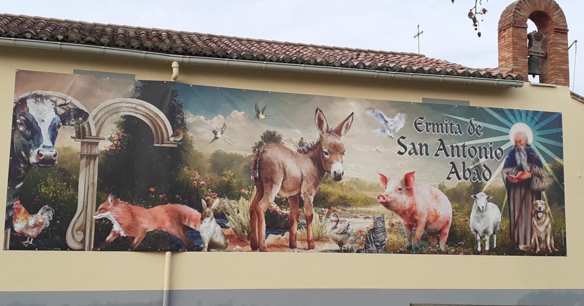 La Ermita de San Antón estrena un mural dedicado al patrón y a los animales