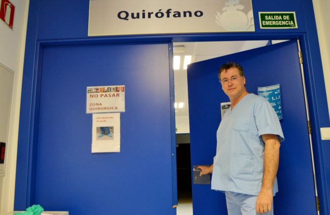 Juan García Carrasco en el Hospital San Juan de Dios. ECB