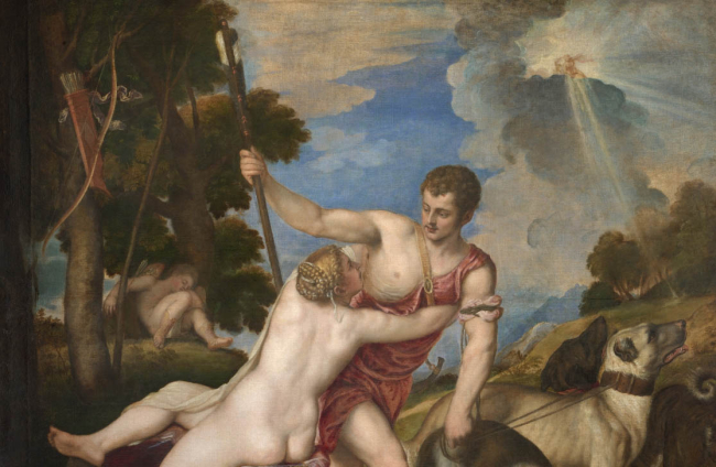 La joya pictórica 'Venus y Adonis', obra de Tiziano. MUSEO DEL PRADO