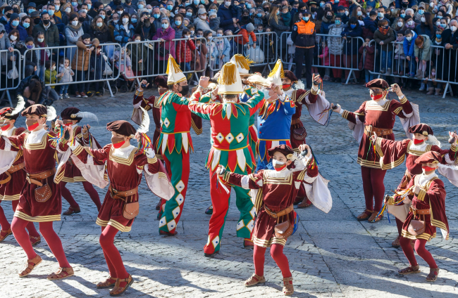Imagen de los Danzantes durante la pasada fiesta de San Lesmes. SANTI OTERO