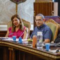 Nuria Barrio junto a varios de los diputados provinciales socialistas.