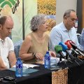 Presentación de la Fiesta Campesina que organiza la Unión de Ganaderos y Agricultores de León, UGAL, con la asistencia de la secretaria general, Sonia Castro, y el alcalde de Santa Marina del Rey, Francisco Javier Álvarez.