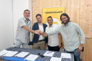 José Antonio Fuertes, Antonio Linaje, Andrés Gonzalo y Carlos Medina han sido los encargdos de firmar el acuerdo de gobierno