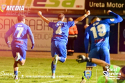 La plantilla de la Arandina celebra el gol de Jorge González.