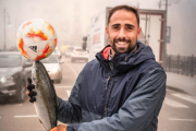 Jorge (Pesca) posa en su ciudad natal, Aranda de Duero