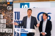 Ángel Ibáñez y Borja Suárez, en la sede del PP de Burgos.