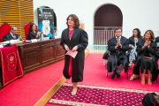 La nueva decana del Colegio de Procuradores de Burgos, Pilar Olalla, en su puesta de largo.