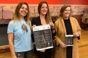 María del Carmen Sanz, de Héroes de Cavite, la concejal de Cultura, Marta Alegría, y la profesora de la UBU, Adelaida Sagarra.