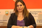 Estrella Paredes, concejala socialista, durante la presentación de la proposición vinculada al 25-N, día contra la violencia machista.