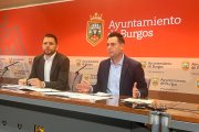 Daniel de la Rosa y Josúe Temiño, en rueda de prensa en el Ayuntamiento de Burgos.