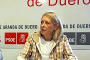El portavoz municipal socialista en Aranda, Ildefonso Sanz, y la concejal Amparo Simón.