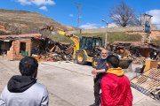 Derribo de viviendas en el poblado chabolista de El Encuentro.