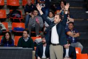 Salva Camps, durante el último partido en El Plantío.