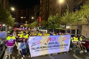Manifestación en Miranda contra el cierre del taller de Remolcado de Renfe.