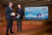 Cuasante y Navarro en un instante de la presentación de Nexo Emprende.