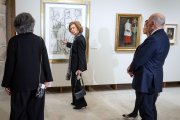 La reina Sofía inauguró la exposición.