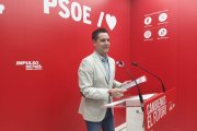 Daniel de la Rosa, en la sede del PSOE de Burgos.