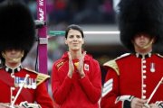 Ruth Beitia, durante la presentación de la final de salto de altura en los Mundiales de Londres 2017.-EFE / LAVANDEIRA JR