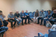 La reunión, a la que asistió el subdelegado, se celebró ayer en la sede de los sindicatos.-L. V.
