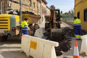 Imagen de las obras en la calle Oriente. ECB