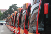 Imagen de los autobuses incorporados en junio.-RAÚL G. OCHOA