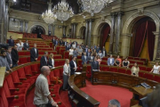Minuto de silencio por el asesinato de Miguel Ángel Blanco este jueves en el Parlament.-FERRAN SENDRA