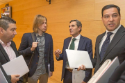 Pablo Fernández, Sanz Vitorio del PP, en la consitución de la comisión.-Ical
