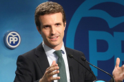 Pablo Casado, presidente del PP.-
