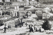 Impresionante vista de los trabajos realizados para la construcción del mirador del Castillo.-Archivo Fotográfico Fede