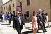 La futura alcaldesa acompañando a Delgado durante un acto en la localidad.-ECB