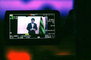 Carles Puigdemont interviene por videoconferencia ante una reunión de JxCat en Vilafranca del Penedès-ACN / BERNAT VILARÓ
