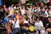 Caminata de perros como protesta en Venezuela.-