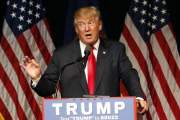 Donald Trump en un mitin este miércoles en Maine.-AP / ROBERT F BUKATY