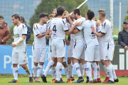 Los jugadores del Real Unión celebran un gol.-REALUNION.COM