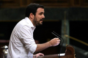 El líder de Izquierda Unida, Alberto Garzón.-JUAN MANUEL PRATS