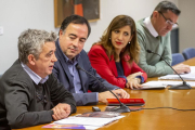 En la presentación del festival estuvieron presentes Carlos Lozano, Óscar Manuel Martínez, Nuria Barrio e Ignacio Javier de Miguel.-SANTI OTERO