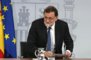 Mariano Rajoy, el pasado viernes en la Moncloa.-DAVID CASTRO