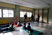 Elisa Delibes en el colegio Fernán González