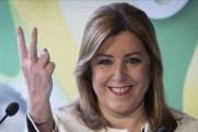 Susana Díaz, este viernes en Sevilla.-EFE / JULIÁN MUÑOZ