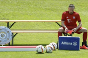 El francés Ribery, en un entrenamiento del Bayern.-
