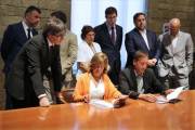 La 'consellera' Borràs y varios miembros del Govern.-EL PERIÓDICO