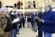 Ensayo de las marzas en la sede de La Gavilla para que todo saliera bien en la noche del 29 de febrero.-RAÚL OCHOA