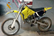La motocicleta que fue sustraída y posteriormente recuperada.-ECB