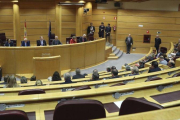 Sesión constitutiva de la comisión del Senado que debe tramitar la aplicación del artículo 155 de la Constitución.-EFE / BALLESTEROS
