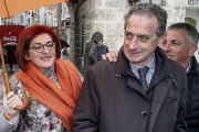 Maite Pagazaurtundua y Julián Ruiz, candidato al Senado por Cs en Burgos.-ICAL