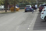 Fotograma de una cámara de seguridad del área de servicio.-ECB