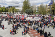 La marcha finalizó en el Paseo Sierra de Atapuerca tras recorrer las calles del centro de la ciudad.-SANTI OTERO