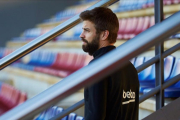 Piqué, durante un entrenamiento, el pasado día 23.-EFE / ALEJANDRO GARCIA