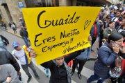 Guaidó llegó el domingo a Bogotá para participar en la cumbre del Grupo de Lima.-REUTERS